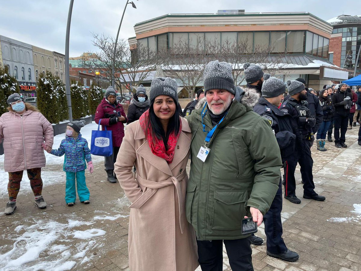 Today, I spoke at this year’s Coldest Night of the Year-Brampton 2023 as teams from across the community were about to start their walk to raise awareness and funds for local charities serving people experiencing hunger &amp; homelessness. 
Thank you to <a href="/RegenBrampton/">Regen Brampton</a> for organizing!