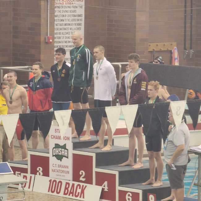 SFSAthletics's tweet photo. Scotty Buff ‘23 is the State Runner-Up in the 100 Back at the 2023 #OHSAA Swim State Championship! #SFSSwimDive #GoKnights https://t.co/xlPVsjEQUe