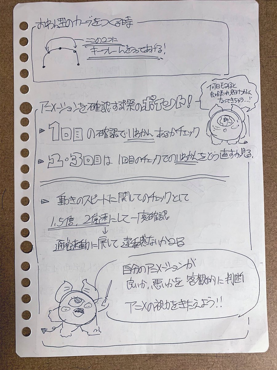 #アニメーションエイド
アニメーション1の一回目、要点まとめました!
先週も、金鐘も激務やけど頑張るぞ〜! 