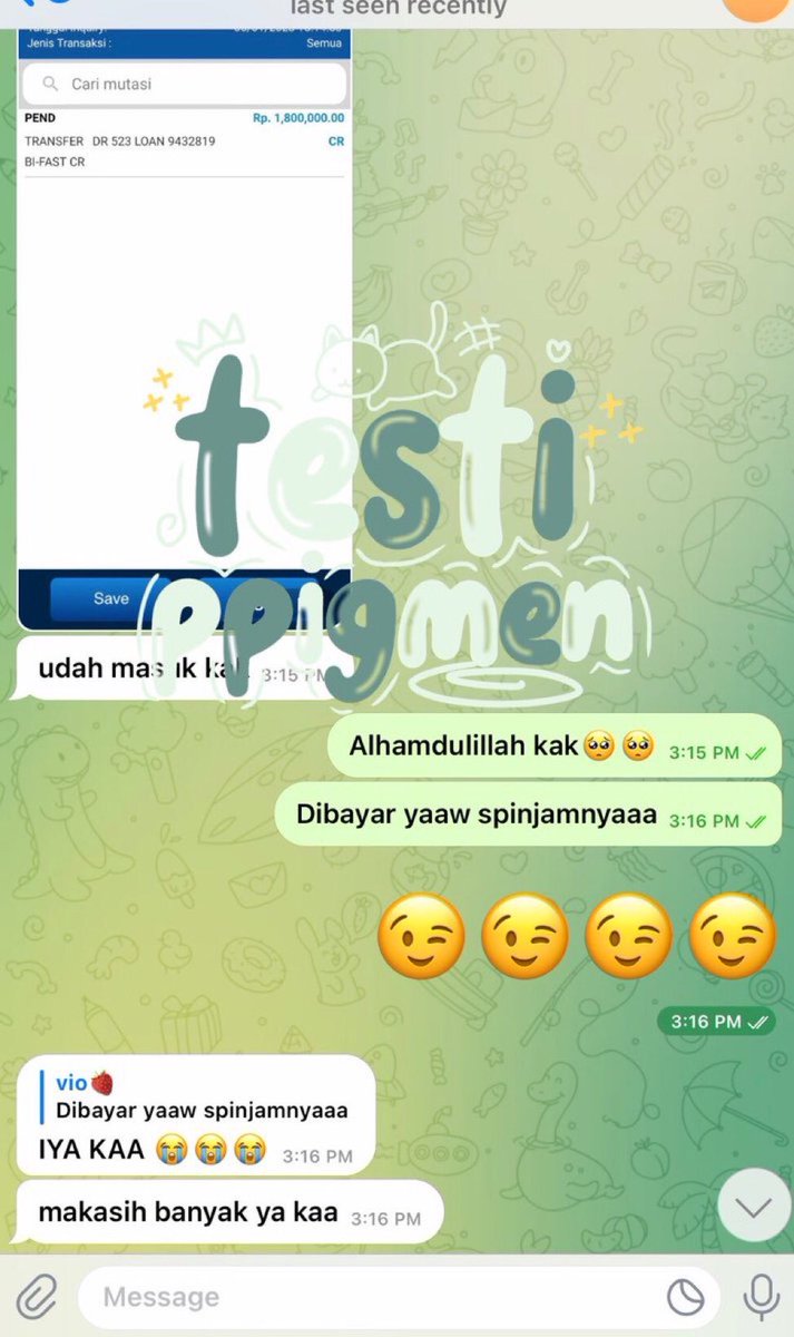ppigmen's tweet photo. Sedih ga sih udah cape kerja tapi uangnya malah buat bayar pinjol? Mending sini aku jokiin Galbay ke illegal yang gaada dc nya, Gausah bayar pinjol legal pke uang pribadi😣 Bisa chat aku ya untuk lebih lanjut mengenai joki pinjol🧚🏻 #zonauang #pinjol #jokipinjol anissa aziza agnes https://t.co/8zUfvVVBml