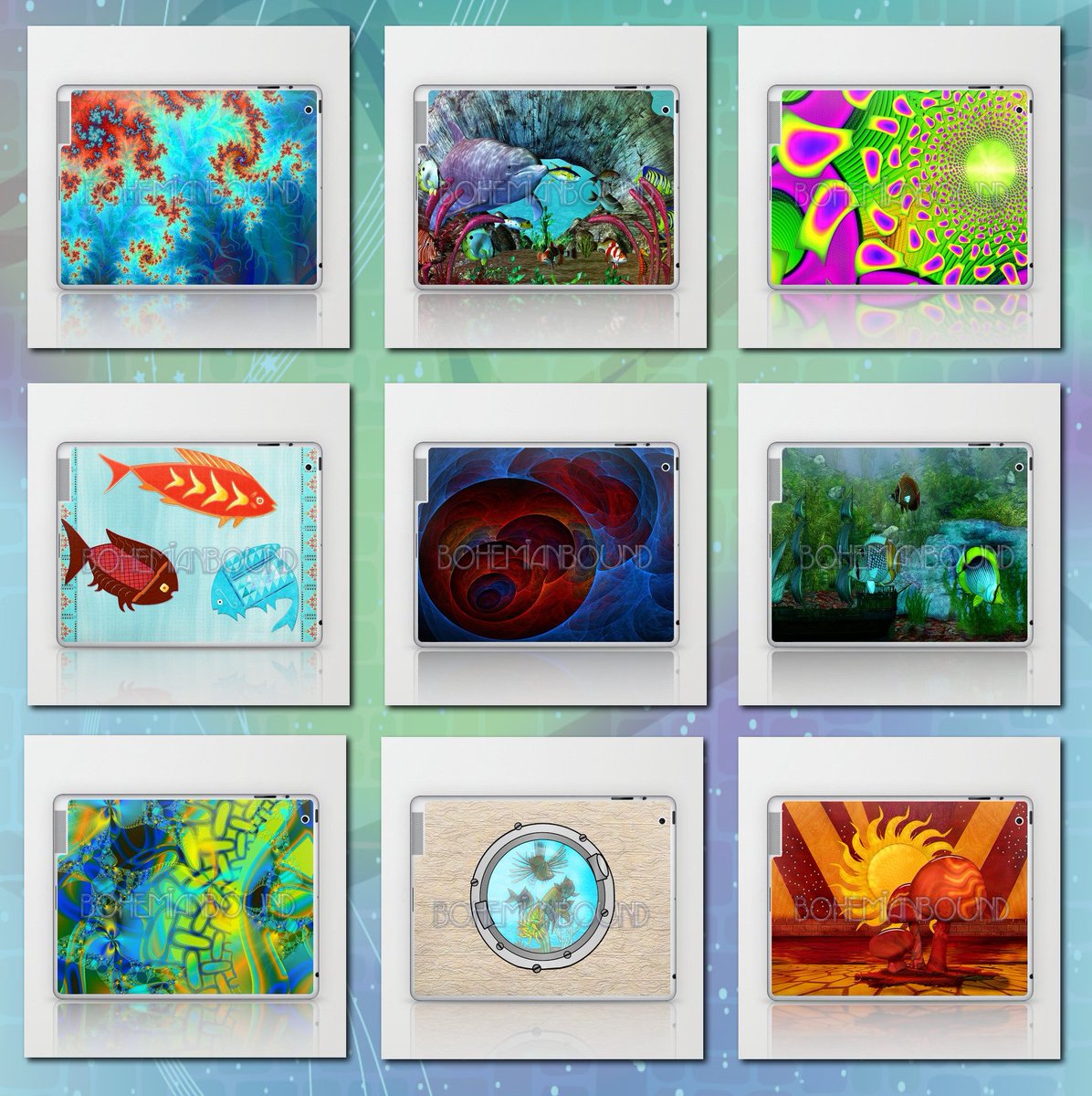 BohemianBound's tweet photo. Bohemian Bound Ipad & Laptop Skins! Ugly Cover? Weve got you covered! Gorgeous High Color 3D Fantasy, 3D Folk Art, 3D Fractals, Abstracts Mixed Media & More! Make a comeback, Bohemian Style! @society6 #laptopskins #ipadskins #ipadstickers #laptopstickers https://t.co/Hi2bvpoElz https://t.co/RzhqlfMguL