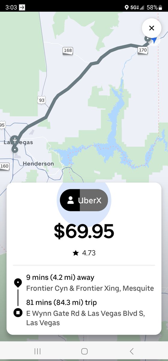 KazmicHawk's tweet image. I&apos;m a #ForProfit business, but @Uber @Uber_Support think I operate a charity with this ride offer. My return home at 80+ miles (unpaid), it&apos;s #NotWorthIt for less than $120. Time to implement a #LongDistanceSurcharge paid fully to the driver to get them home.