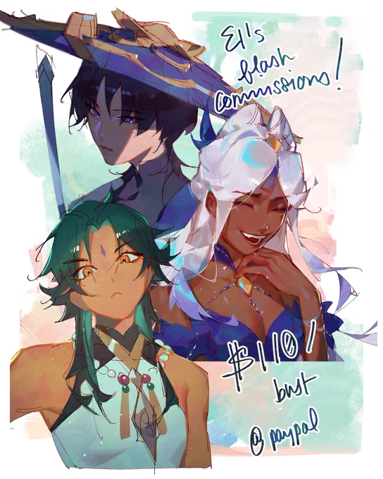 hii opening bust comms for the weekend! shoot me a dm or email if interested  