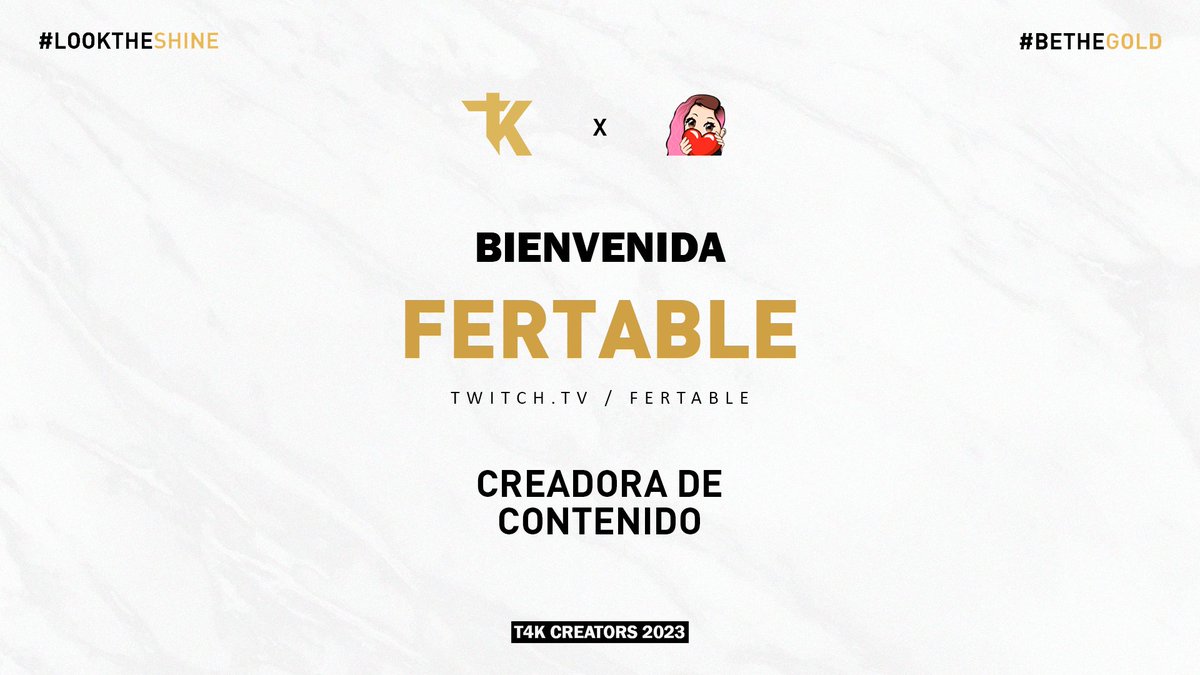 T4KEsports's tweet photo. ¡Viene @fertabletv arrasando con cualquiera en su camino! Démosle la bienvenida a nuestra comunidad y disfruten de su contenido.🤩 #T4KCREATORS #LOOKTHESHINE #BETHEGOLD https://t.co/UTAUIS9iRw