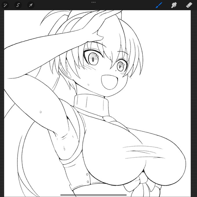 線画。

塗る。 https://t.co/5V0MdE51kX 