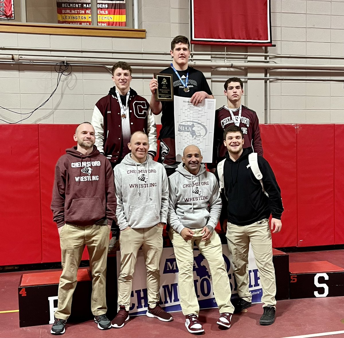 Senior Capt Jack Walsh 170 Finishes 3rd Place and Sophmore Capt Thomas Brown HWT finishes 1st and takes home OW!! Senior Aidan Sherman finishes 8th.