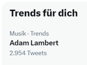Yeay @AdamLambert is trending in Germany! #Glamberts #GiovanniZarellaShow #upcomingconcerts #June10th #Cologne