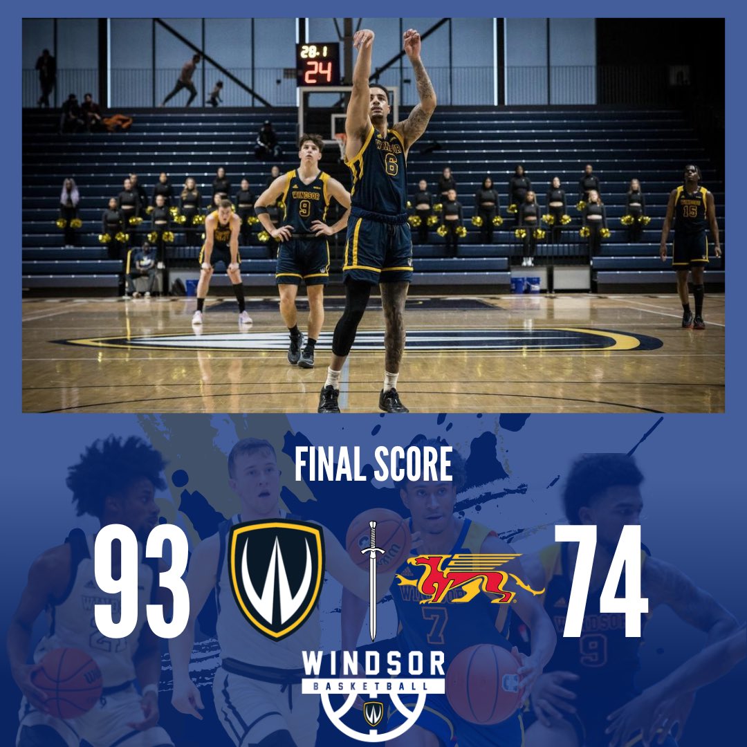 MOVING ON! The Windsor Lancers MBB team took care of business versus the Guelph Gryphons and advance to the OUA Semi Finals 🎉 Thomas Kennedy led the way with 20 PTS & 10 REB while Xavier Ochu added 17 PTS. Keep an eye on our socials for information on the next round #GoLancers