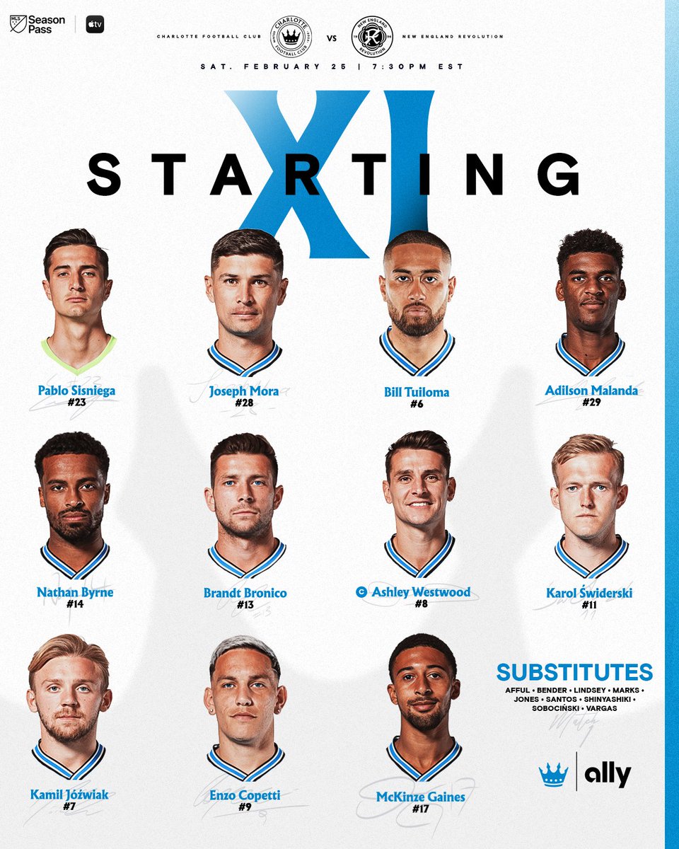 Charlotte FC on Twitter: "WE BACK 👑 Starting XI #ForTheCrown"
