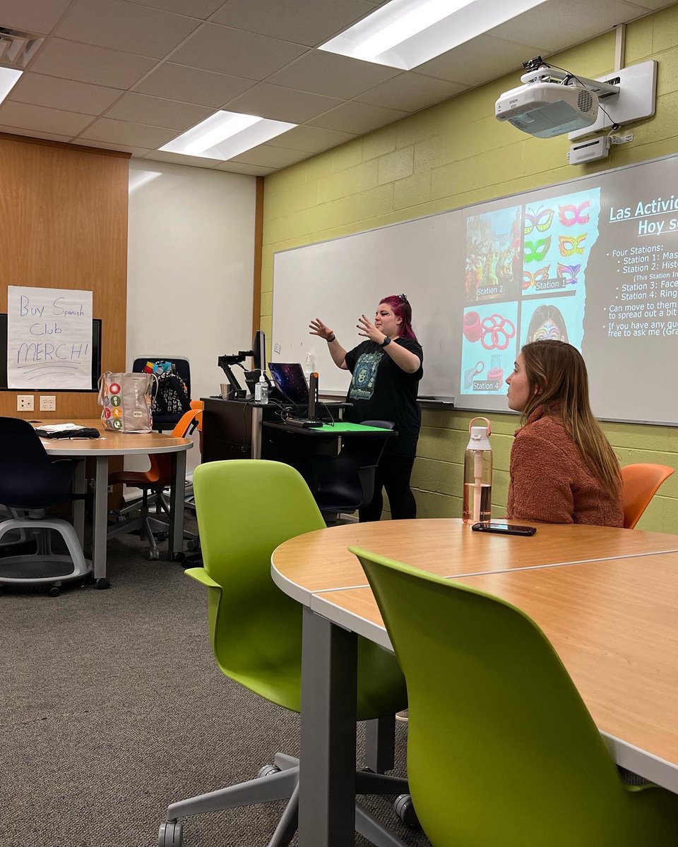 Student-led Spanish Club fun this week learning about Carnaval <a href="/EtownCollege/">Elizabethtown College</a> #etownspanish