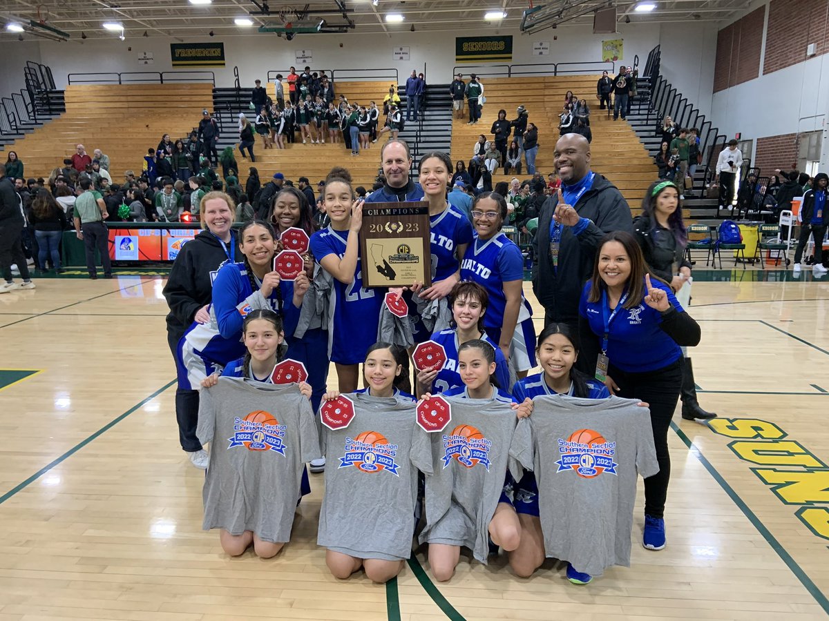 🏆🏆⚔️⚔️ THE KNIGHTS ARE CHAMPIONS!!

The Rialto High School girls basketball team won the <a href="/CIFSS/">CIF Southern Section</a> Div. 4AA title with a 46-44 victory against Buena Park! 

We are proud of you, Knights!