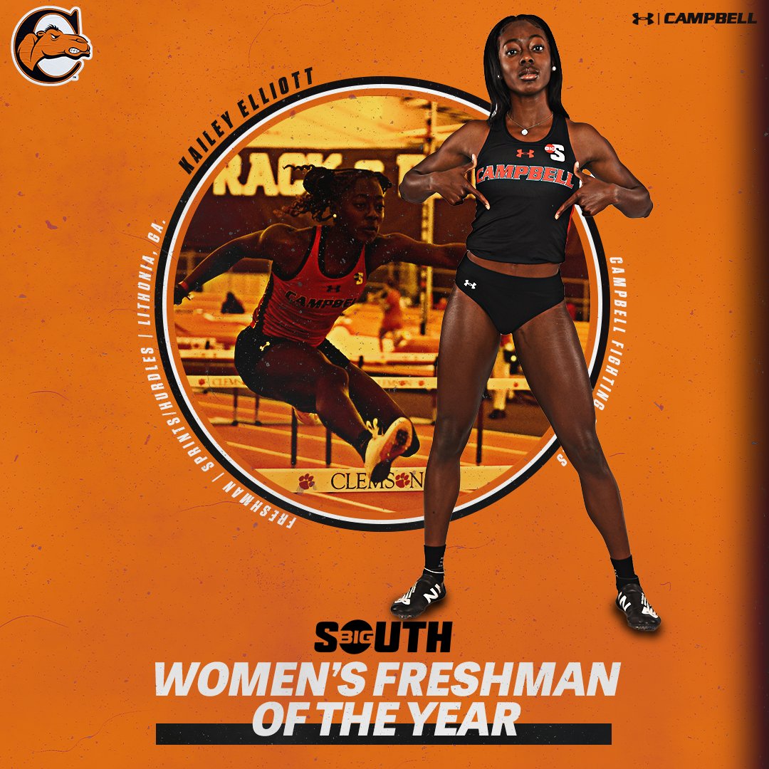 𝐅𝐑𝐄𝐒𝐇𝐌𝐀𝐍 𝐎𝐅 𝐓𝐇𝐄 𝐘𝐄𝐀𝐑 ‼️

Kailey Elliott was named Women's Freshman of the Year after earning points in the 60m, 60m hurdles and 200m at the #BigSouthITF Championships!

#RollHumps 🐪👟