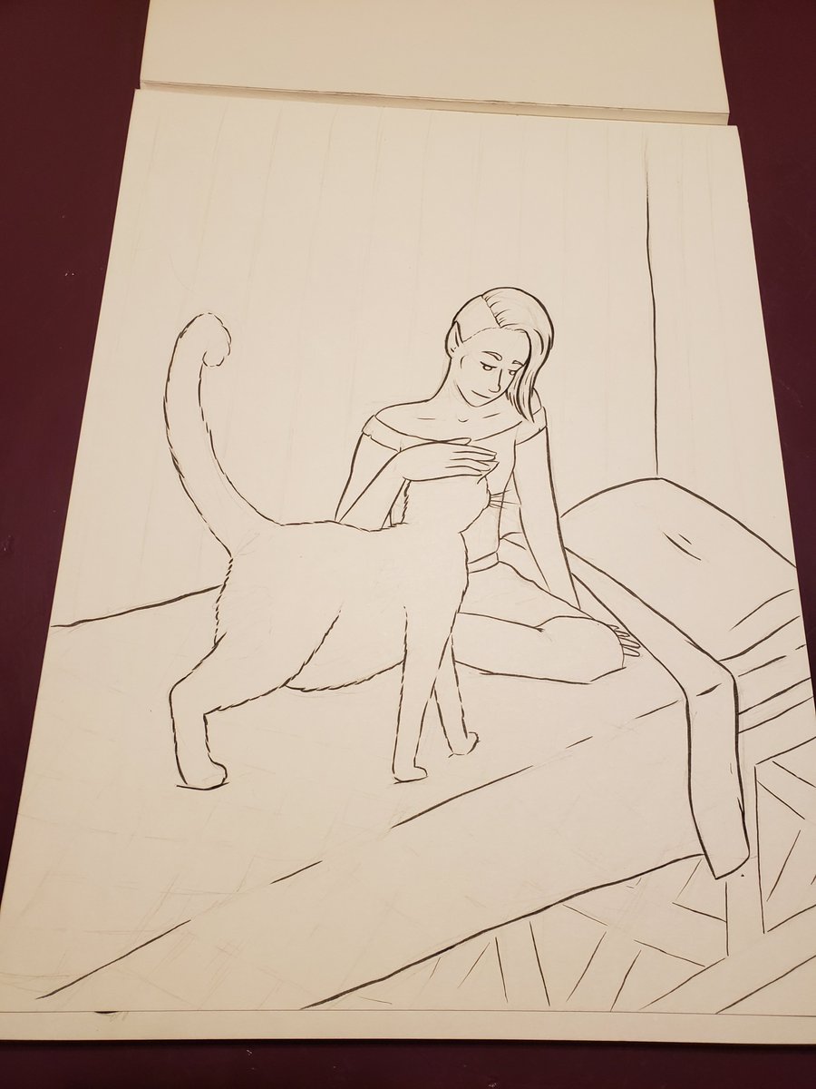 BasicTelepathy's tweet photo. Managing like one drawing a month right now. This is February's! Someday I'll get my scanner repaired and color these... Reference from @JookpubStock https://t.co/zFe2VSYvpn