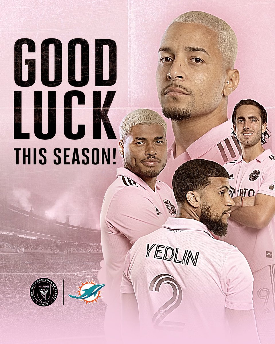 MiamiDolphins's tweet photo. Time for fútbol! ⚽️

¡Vamos @InterMiamiCF! https://t.co/ztzGq2l7f4