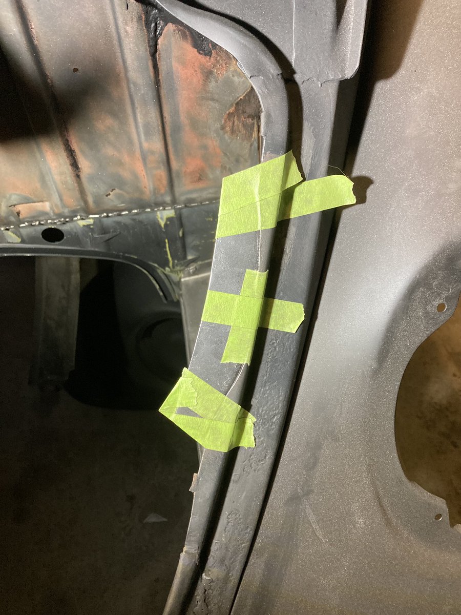thebugnut's tweet photo. Every little job counts. This time around I finally fixed the metal in the engine compartment that was previously hacked out to fit a carburetor cover. Project #Super71 https://t.co/cF5yjryhqx