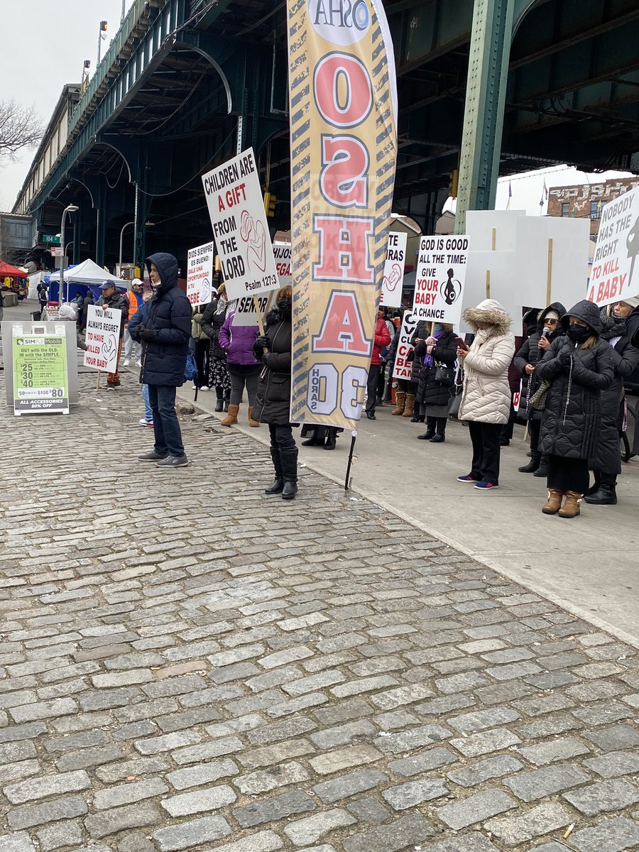 We conducted our monthly #ProLife Mass+March earlier today. Most abortions in #NYC occur in Brooklyn & Queens. #Hispanics are the 2nd largest group in having abortions in NYC: indeed there are over 15 abortion clinics within a walking distance in our neighborhood. #StopAbortion