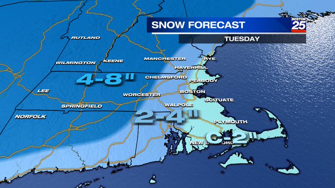 Gas up the snowblower: 3 chances for snow in the coming days with impactful  storm early next week – Boston 25 News