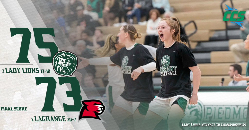 PiedmontWBB's tweet photo. First ever @CCofSouth championship game tomorrow! https://t.co/GRxsiVgC68