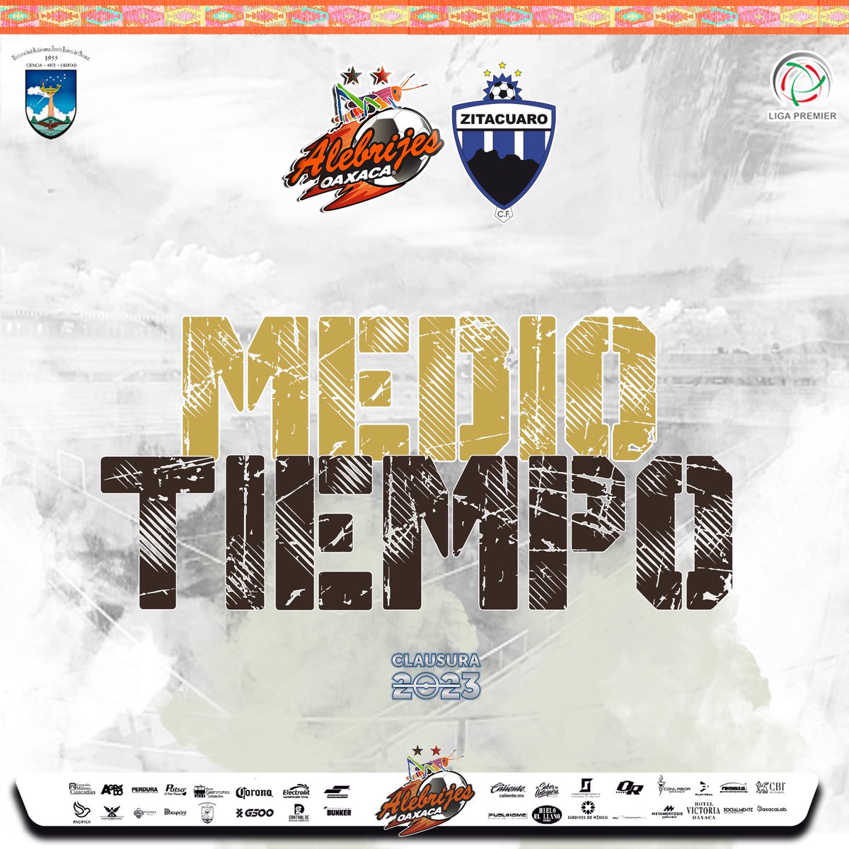 AlebrijesOaxFB's tweet photo. #ALEvsDEP 1T⏱
46'| Termina el partido con empate en el marcador 0-0
¡VAMOS OAXACA!
#AlebrijesEsOaxaca💚🖤🧡
#Alebrijes🦗
#InmensamenteUABJO https://t.co/hbhDPHT792