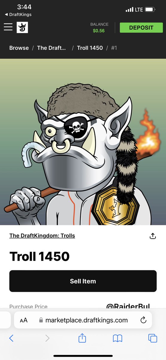 RaiderBulldogs's tweet photo. Who wins in the octagon fight between these two #teamMinotaur #teamtroll @DK_Marketplace @DraftKings https://t.co/pVymdniMbj