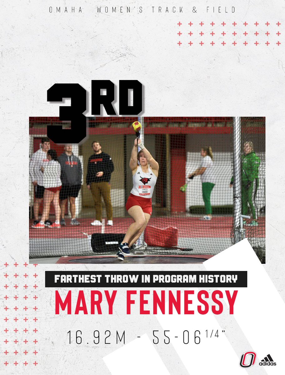 𝗪𝗘𝗜𝗚𝗛𝗧 𝗧𝗛𝗥𝗢𝗪 | ᴮᴼᴼᴹ💥

With a 2nd attempt 💣, Mary Fennessy unleashes the third farthest throw in program history‼️

#OmahaTFXC | ⚫️🔴🐮