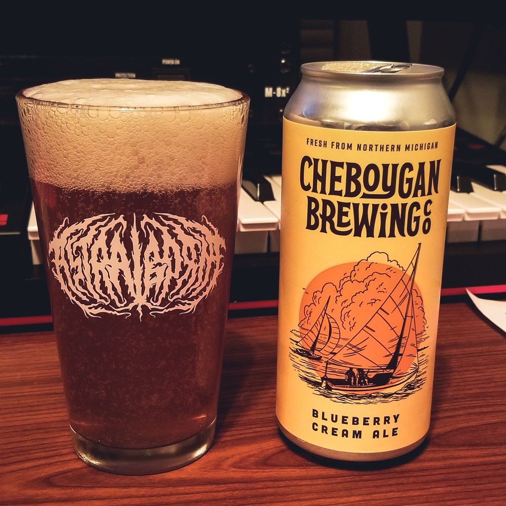 What are you drinkin' tonight? 🍺

Tonight we're throwing back the Blueberry Cream Ale by Cheboygan Brewing Company.

#astralborne #beer #astralbeer #craftbeer #nowdrinking