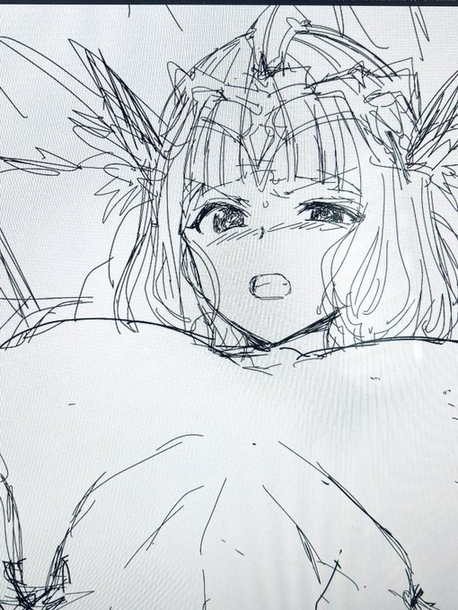 原稿と同時に、宝箱inヒロインの無様オ●ホ化イラストを執筆中☺️✒️ 