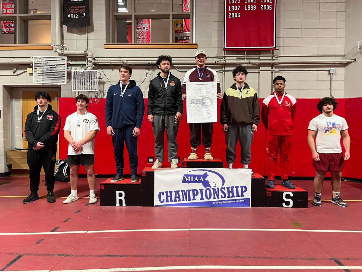 B-R Wrestling places 5th at All-States. Four wrestlers move on to New Englands.

Nate Leach: 1st Place, 195 lbs
Brent Von Magnus: 4th Place, 120 lbs
Myles Beckett: 5th Place, 220 lbs
Chris Hogg: 6th Place, 182 lbs

Kennedie Davis: 3rd at the Girls’ State Championships at 106lbs.