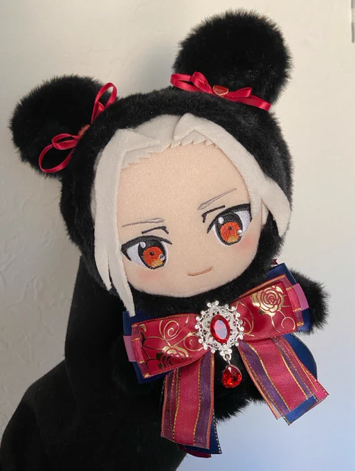耳のリボンも作ってあげた 