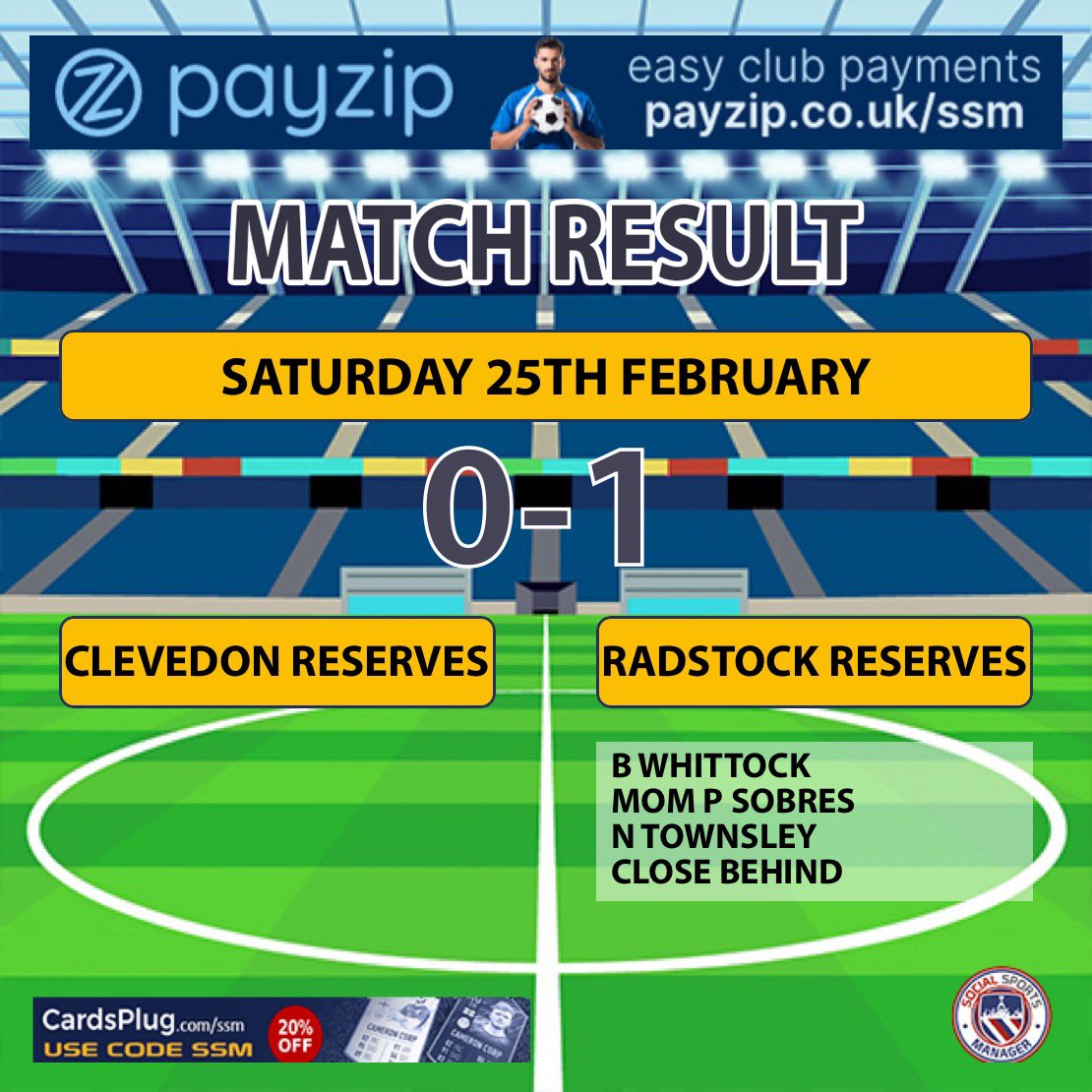 3 points on the board! A hard battle and deserved win from the lads! We keep the pressure on the league leaders! Will it go down to the wire! #upthesocial