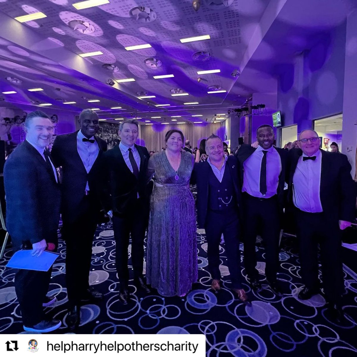 IanTaylor7's tweet photo. Another amazing @harry_moseley charity ball! Thank you to all that have donated and to all my fellow ambassadors. @georgie_moseley you work tirelessly to keep Harry’s legacy alive. What a woman. ❤️ #hhho @benshephard @edjames_ @harry_moseley @jonsarno @thegoalzone https://t.co/gV4ROF5FWy