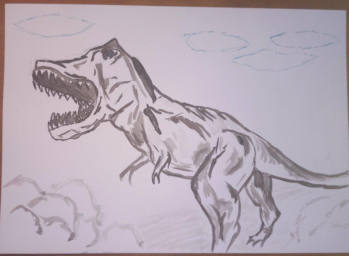 #inktober2021  #trex #dinosaurs  #art

And here the new art a bit late but here