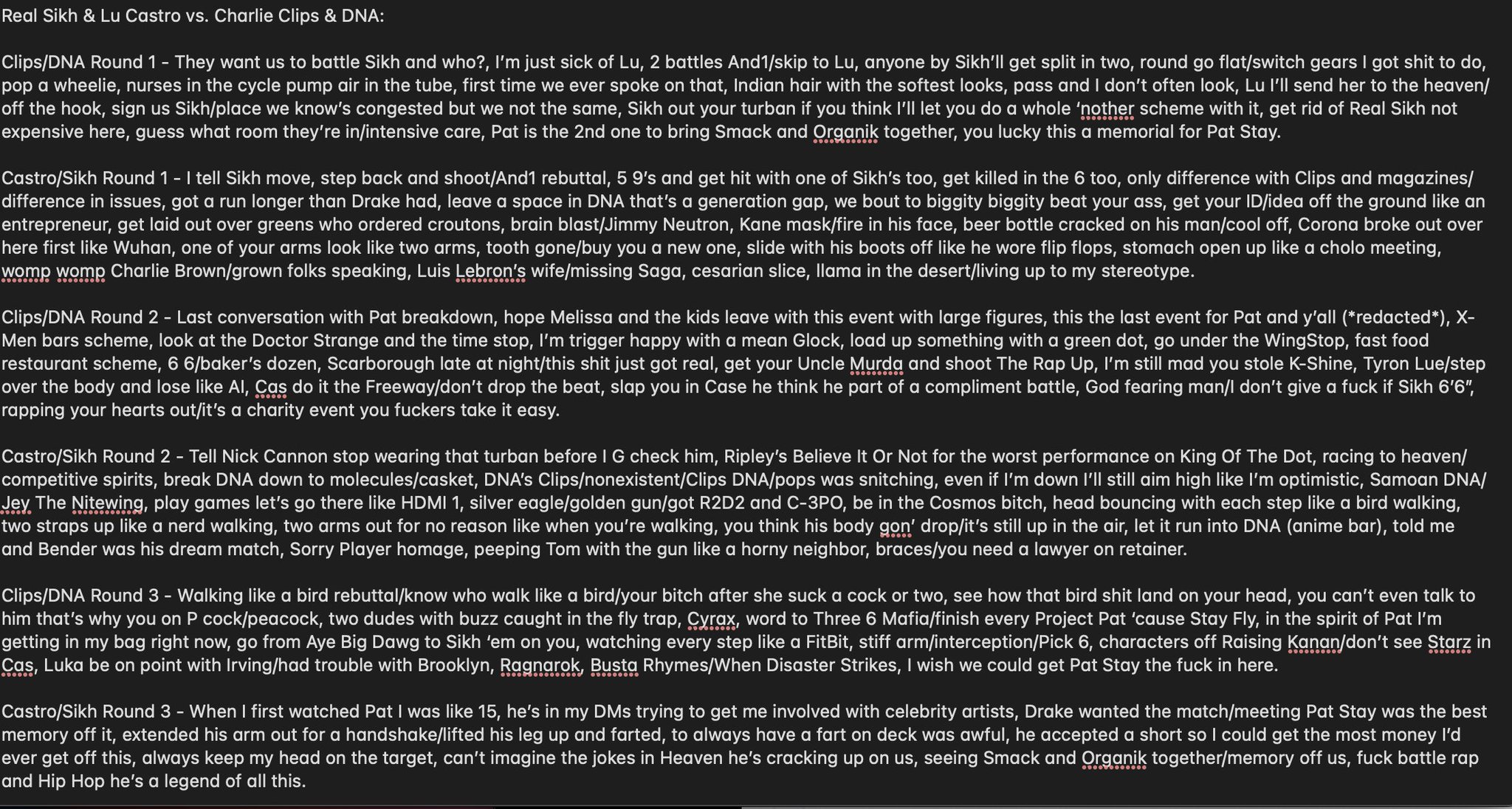 iamHBY on Twitter "For DNA/Charlie Clips vs. Real Sikh/Lu Castro from