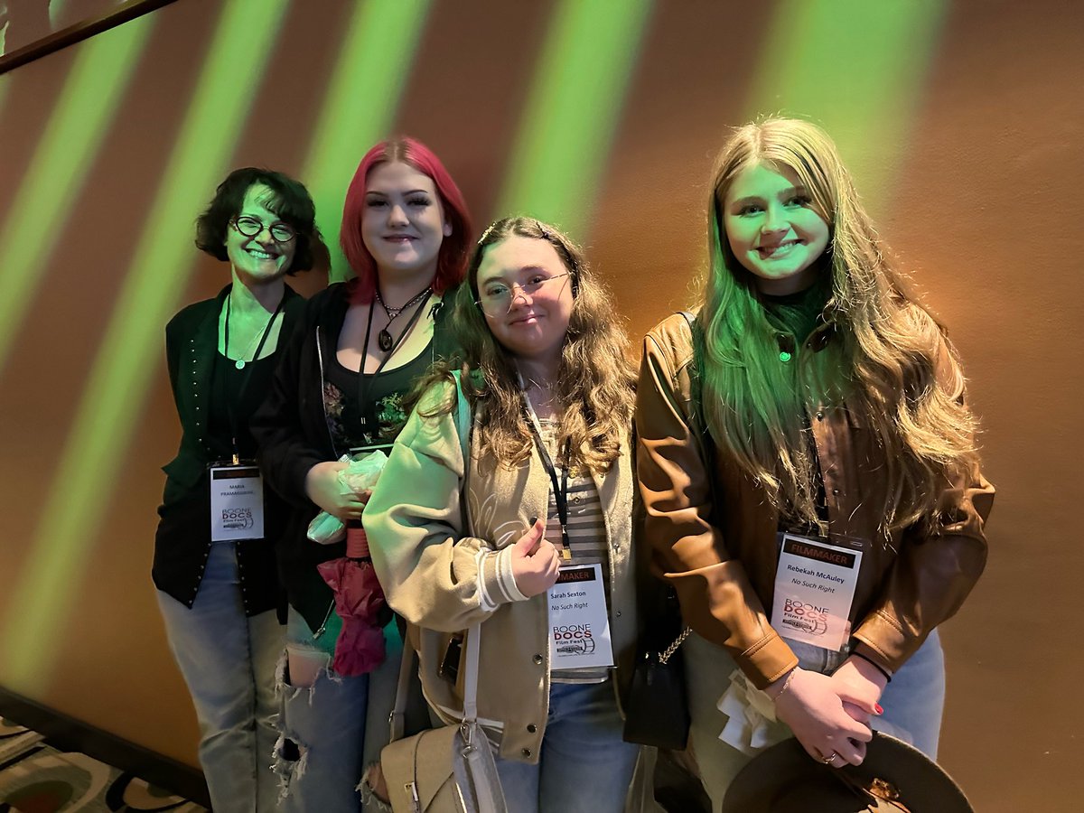 AppStudiesASU's tweet photo. Our Chair Dr. Maria Pramaggiore @mariaprama congratulate the documentarists of “Brothers Like These.” The filmmakers won the Audience Award today at the @BooneDocsFilm #documentarists #boonedocfilmfest #filmmakers #moviefest https://t.co/Hm10TfFMwL