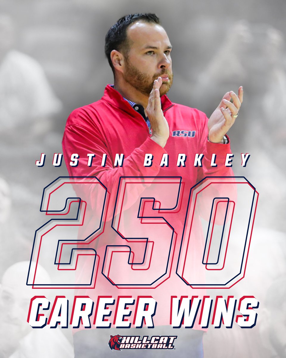 250 for Coach Barkley‼️

With today’s win, men’s basketball head coach Justin Barkley reached 250 for his career. 

#NoLimits