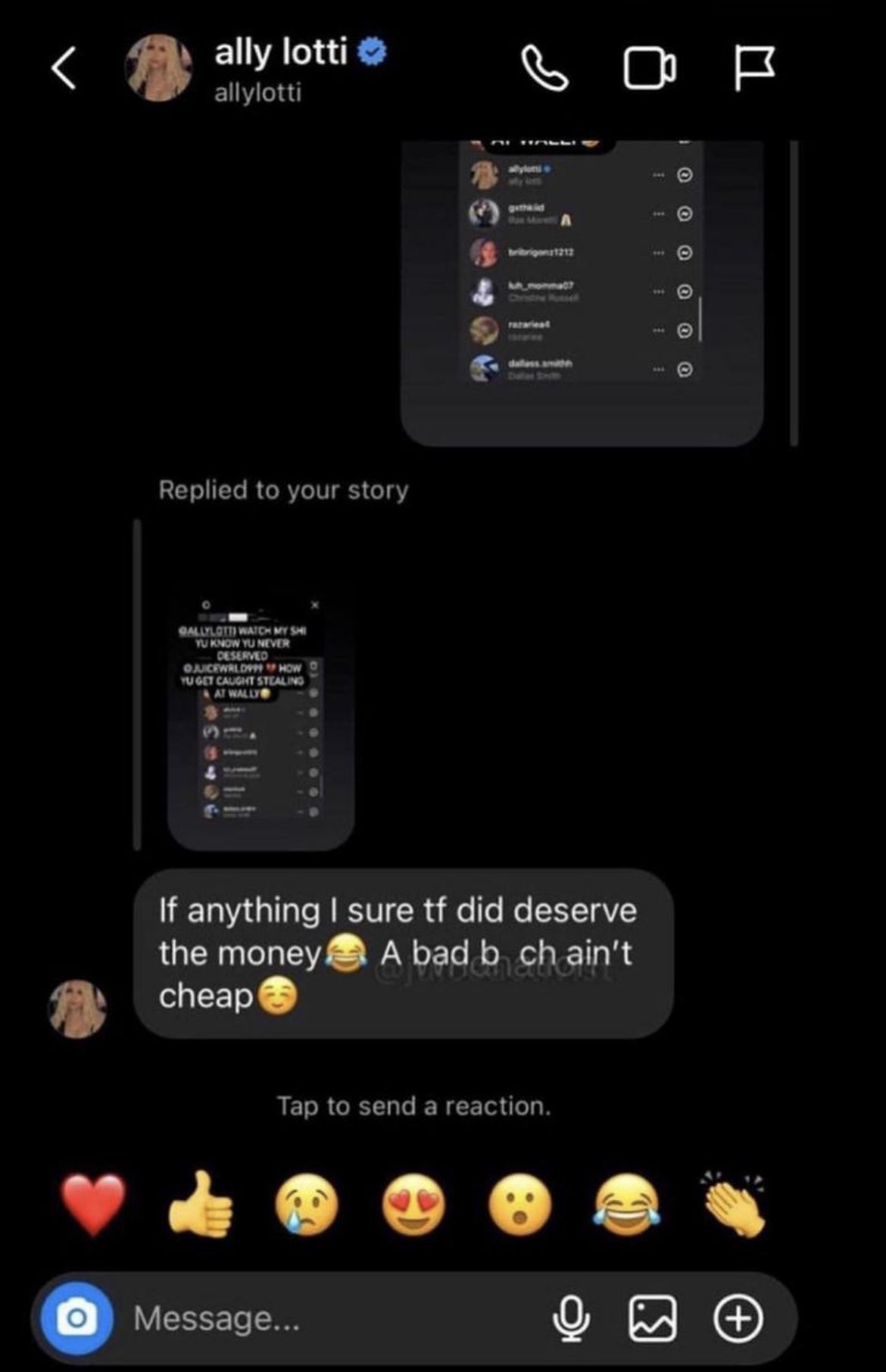 Code RED on Twitter "DM’s show Ally Lotti said she deserved some of