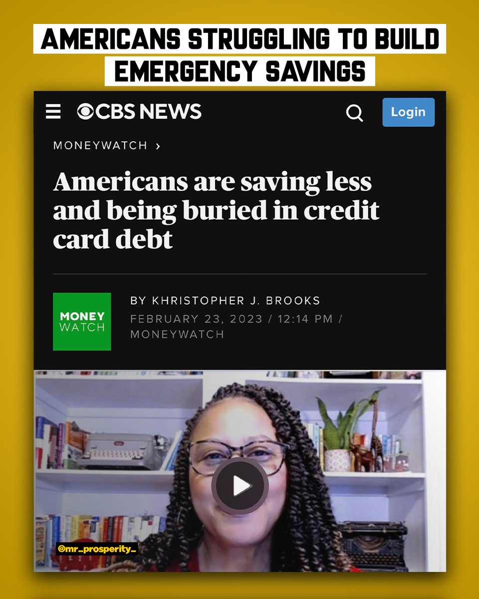 Mr_Prosperity__'s tweet image. With the recent news of high inflation and climbing interest rates, it's not surprising to hear that many Americans are struggling to keep up with their finances and build their emergency savings.

#financialfreedom #creditcardmanagement #personalfinance #investinginyourself