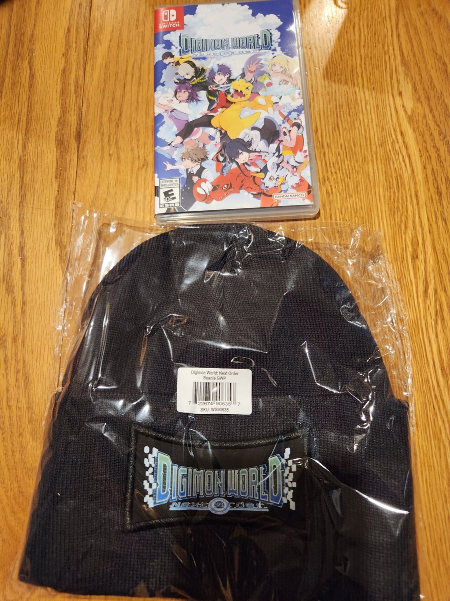 Quigimon1's tweet photo. Digimon World Next Order finally came! I'm not sure if the beanie was worth the extra shipping costs though... still pretty cool!
#Digimon #DigimonWorldNextOrder #digimonworld #NintendoSwitch #Nintendo https://t.co/bv6XtkkEHO