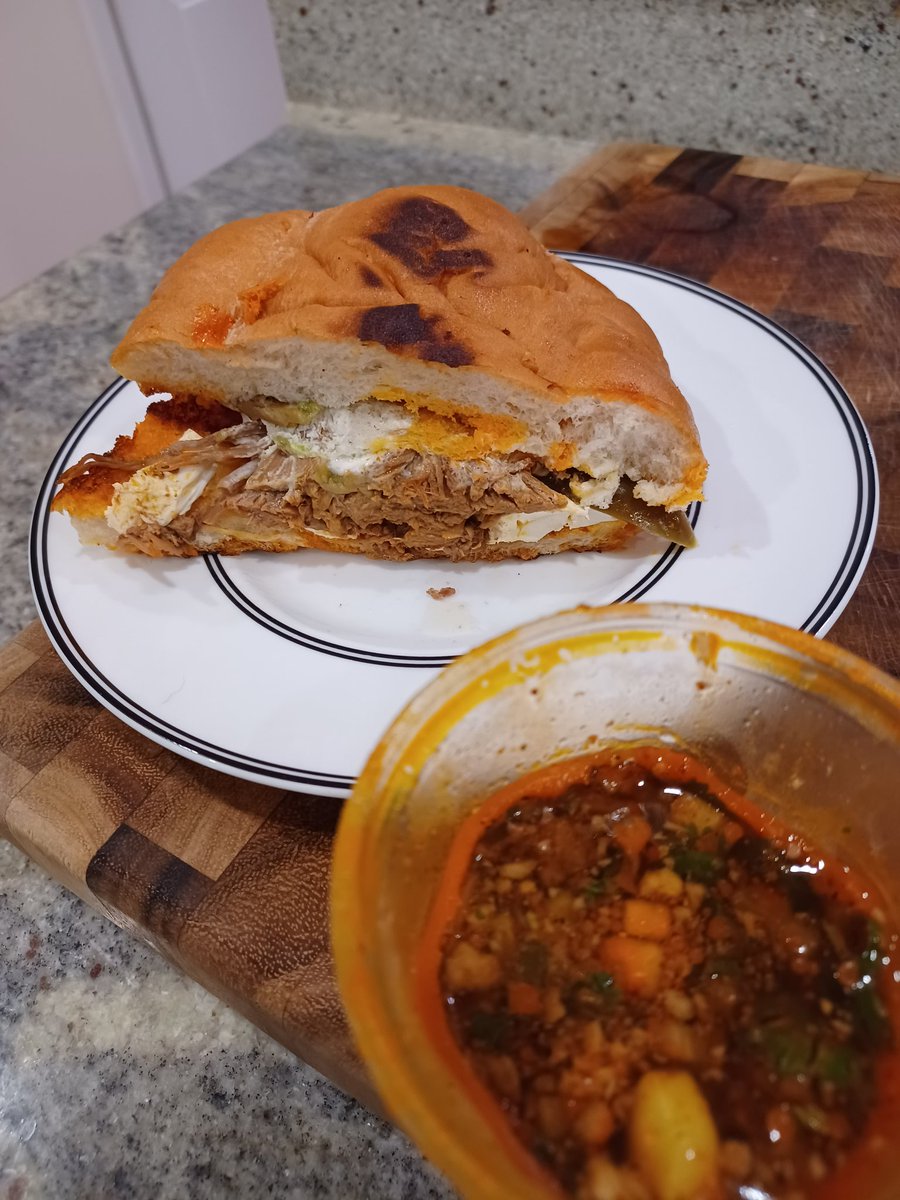 ANCJonah's tweet photo. I had @habanerodc torta de birria con cosome and it was fantastic. This was just the half I had leftover from lunch. I always look over the menu and then get tacos and sopes because you can't go wrong. So glad I didn't this time. Any other favorites I should try? #Ward4takeout https://t.co/SDY94i9WNX