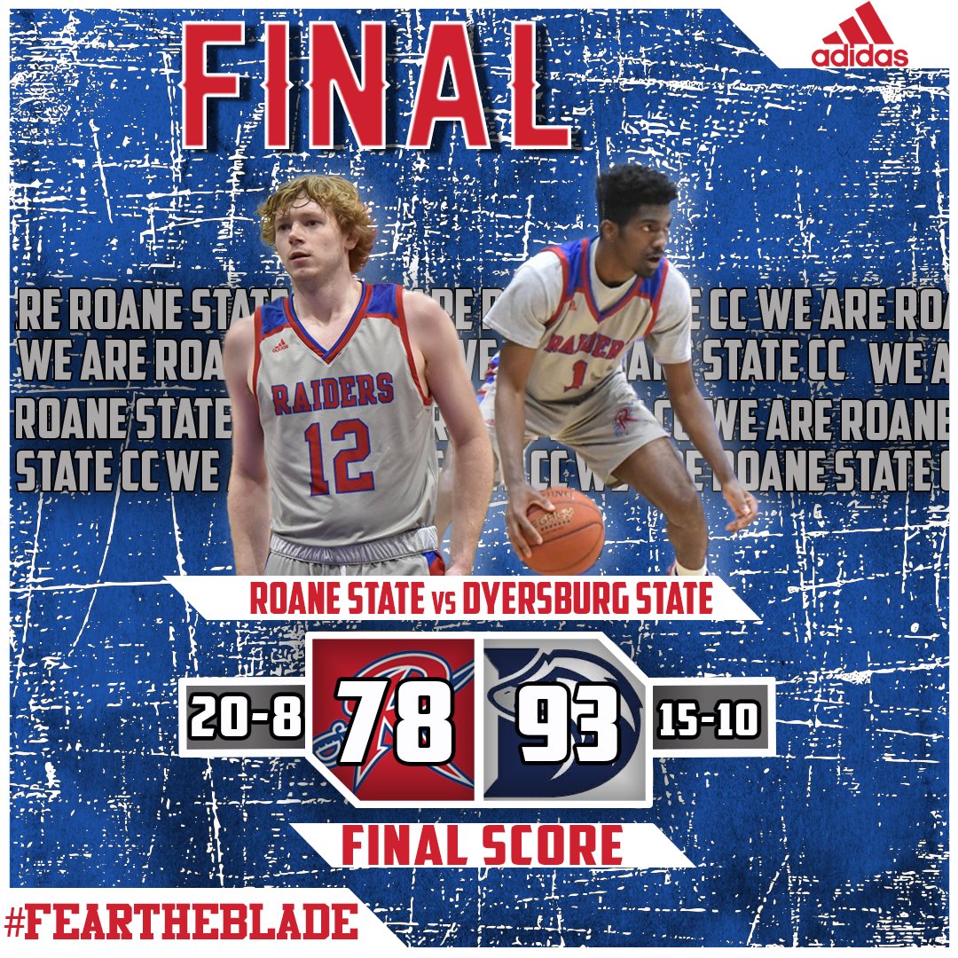 RSCCBasketball's tweet photo. Final from Dyersburg State, now it’s Tournament Time #FEARTHEBLADE🏀⚔️ https://t.co/M2Rz8kGhc9