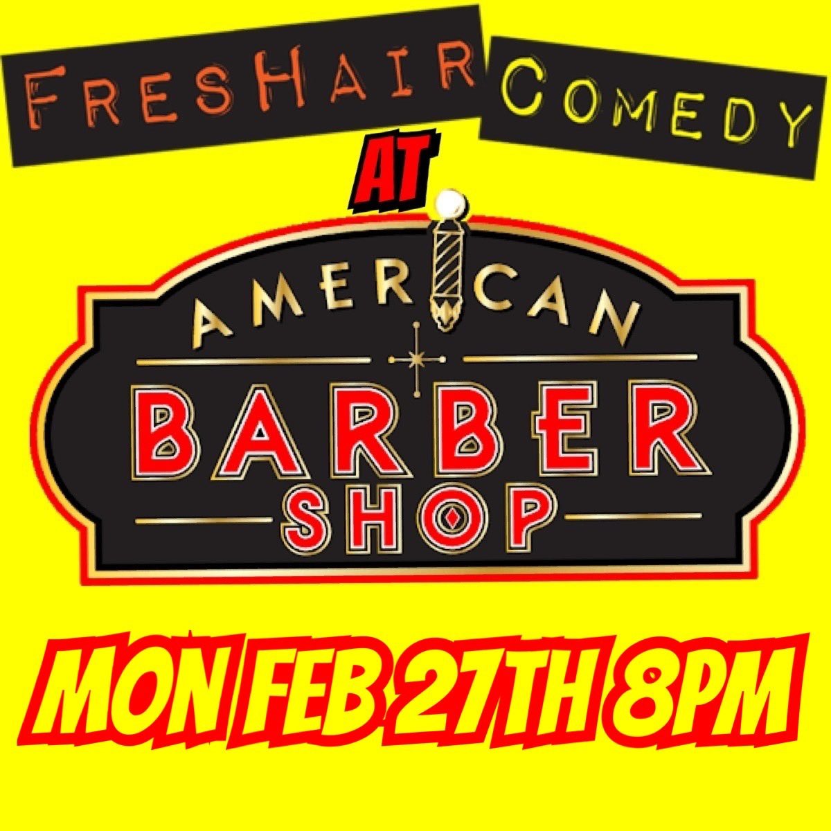 ComedyFreshair's tweet photo. @shitfromkiran is on #FresHairComedy💈THIS MON 2/27 8PM. TIX ONLY $5 CASH OR VENMO AT THE DOOR. BYOB!! https://t.co/xBjZl3zN4v