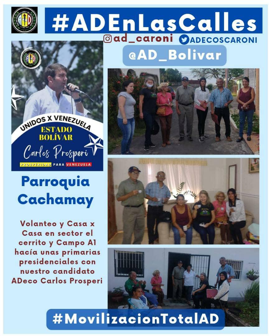 #25deFebrero Parroquia Cachamay #Caroni @AD_Bolivar Casa x casa y volanteo.
 Informando, motivando y movilizando a todos los ciudadanos para votar en primarias por nuestra opción.
@prospericarlos nuestro candidato. 
#MovilizacionTotalAD 
@FreddyValera_AD 
@aidagonzalez33