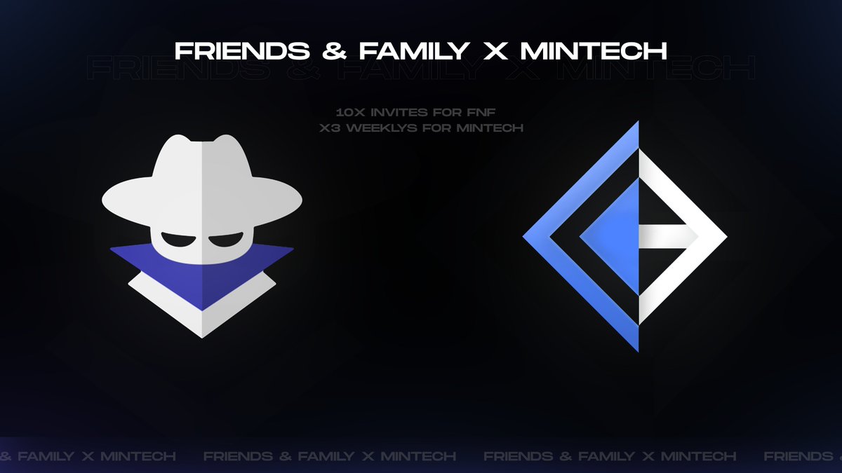𝐓𝐇𝐄 𝐌𝐎𝐌𝐄𝐍𝐓 HAS COME, NEW PARTNER 🏆

10x Invites for @FriendsFamily__ 
3x Free Weeklies for <a href="/MinTechBots/">MinTech</a> 

1️⃣ Retweet &amp; Like 
2️⃣ Tag a friend
3️⃣ Must be following 
 @FriendsFamily__ <a href="/MinTechBots/">MinTech</a>

Drawing winners 2/28 @ 6PM EST ⏳