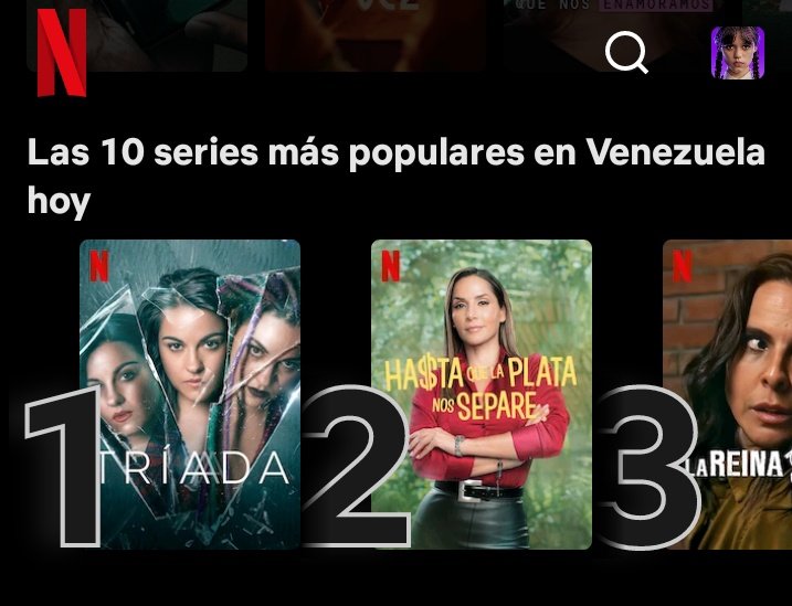 TeamMaiteVE's tweet photo. Hey 3 día en primeros lugares de Venezuela 😍🇻🇪🇻🇪🇻🇪🇻🇪 #TriadaEnNetflix https://t.co/Mvv6IdG0j3
