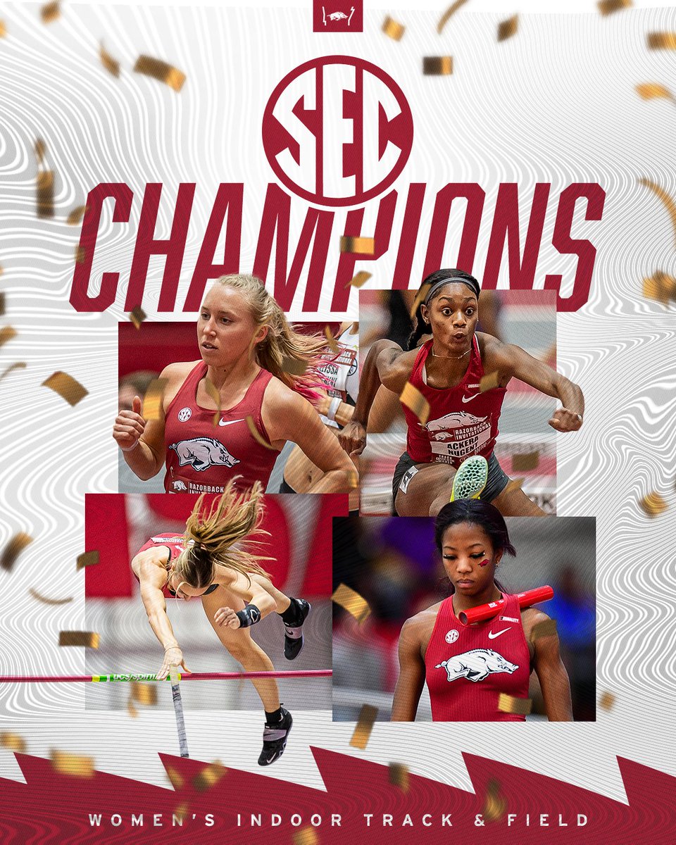 RazorbackTFXC's tweet photo. Arkansas Razorback women are 2023 SEC Indoor Champions

For the 9th consecutive year and league-leading 13th time overall

#WPS https://t.co/hfTbCLUgu3
