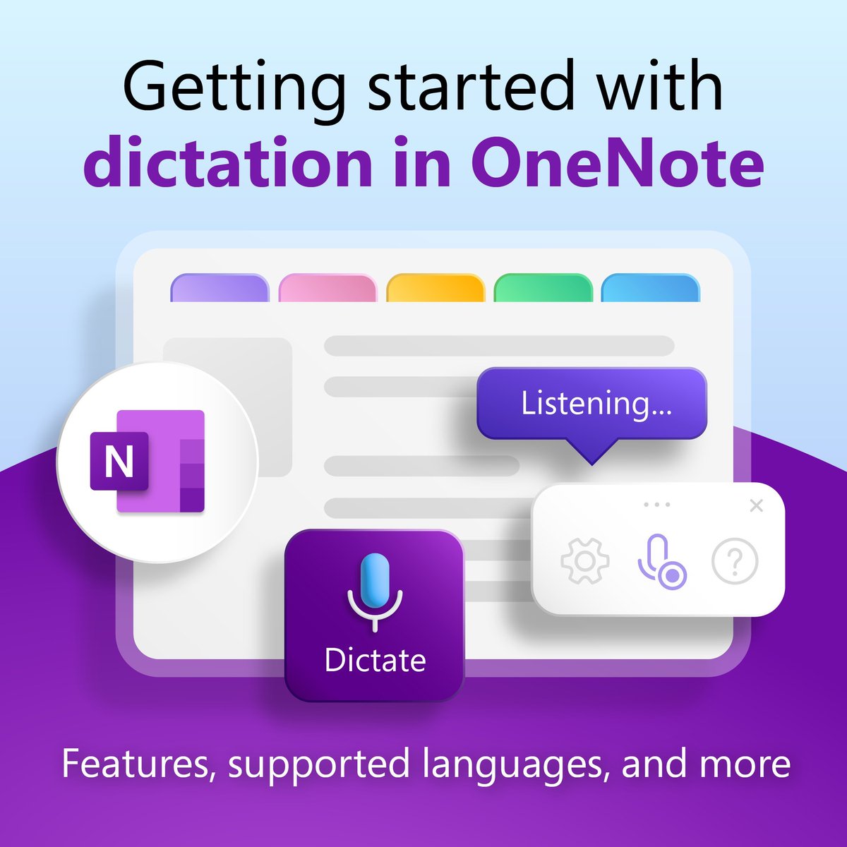 mtholfsen's tweet photo. Dictation in #OneNote is a quick and easy way to create drafts, capture notes, and make comments without ever touching a keyboard. 

Learn everything you need to know about this helpful classroom tool: https://t.co/EdM3ZRzq1x

#edtech #accessibility #a11y https://t.co/QeVE2gccBj