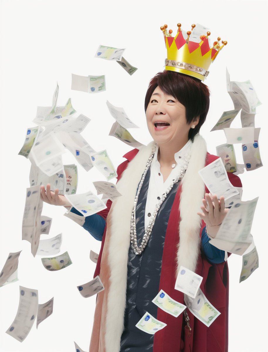 questionsnake's tweet image. 給料日は王様気分✨
#nijijourney #AIart　#AIART大喜利