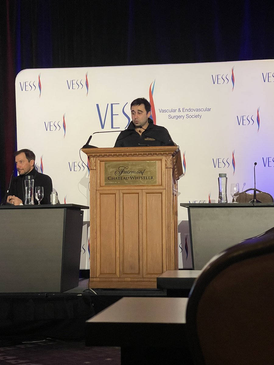 Amazing colleagues! @amirgh26 and @CJHillenbrandMD @UWVascsurg. @VESurgery lucky to be a part of this year’s meeting.