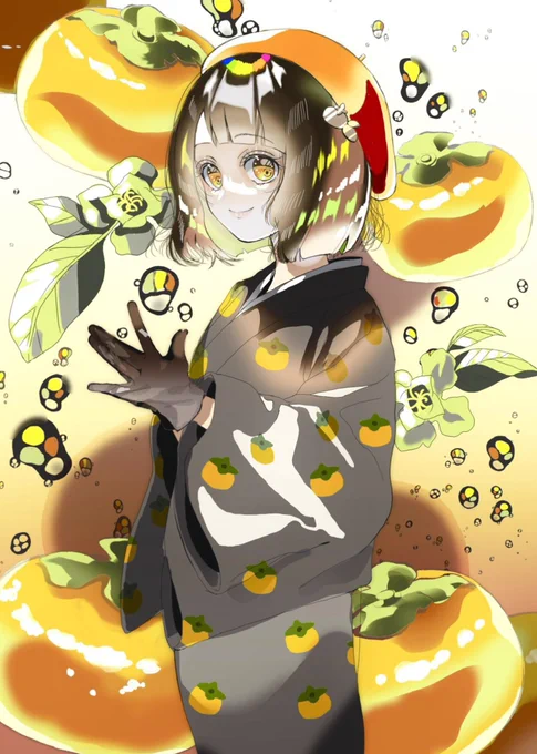 過去絵です( 'ω')(少し加筆)柿#オリジナル#柿 