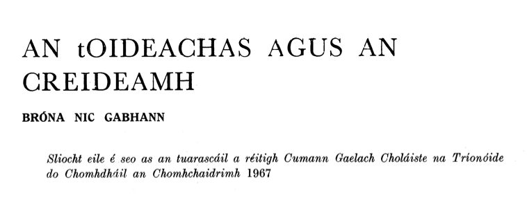 ScealNamBan's tweet photo. "Níl an grá i ndán d’aon duine ach dóibh siúd a bhfuil seilbh acu orthu féin, agus chuige sin síocháin intinne"   

✒️'An tOideachas agus an Creideamh'
✍🏻Bróna Nic Gabhann
📰Comhar @IrisComhar
📅Eanáir 1968

#ScéalnamBan https://t.co/L9FbrnYyG9